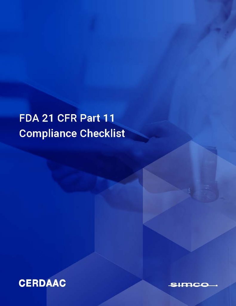 FDA 21 CFR Part 11 Compliance Checklist Article Download - SIMCO